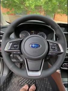 Kaly For Subaru WRX STI Levorg 2015-2019 DIY Non-slip Super-fine Car Steering Wheel Cover Red Mark Soft Suede Interior H8M4T