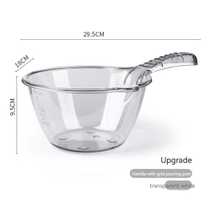 Plastic Transparent Timba At Tabo Set Big Large Capacity Thickened Transparent Bucket With Dipper Transparent  Pail For Bathroom And Dormitory Water Bucket