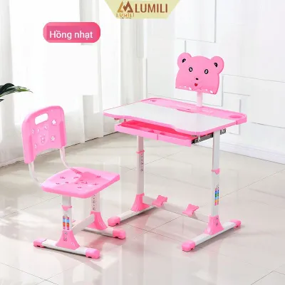 [ tặng chống cằm ] bàn ghế trẻ em chống gù chống cận X06 phù hợp cho bé từ 3 đến 15 tuổi nâng hạ độ cao dễ dàng nghiêng mặt bàn