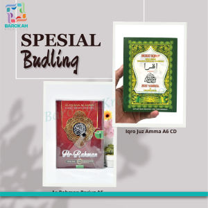 Bundling Spesial Alquran Ar-Rahman Perjuz A5 Terjemah & Tajwid Warna Dan Iqro Juz Amma Cd Kecil