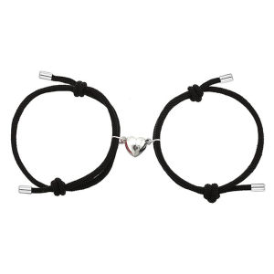 Nicedays🍒Nicedays2 Pcs/set Gelang Cinta Pasangan Tali Kepang Magnetik Gaya Cina Untuk / Pria / Wanita