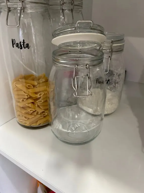 IKEA Multifunction Airtight Clear Glass Jar with Lid Milo Coffee