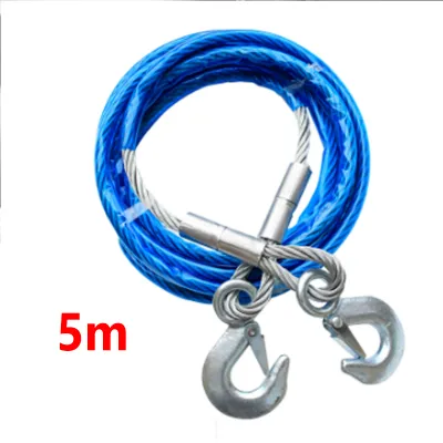 【จัดส่งจากกทม】สลิงลากรถ สายลากรถ ขนาด 8mm 4เมตร3ดัน /12mm 5เมตร 7ดัน ตันเชือกกู้ภัยเชือกพ่วง