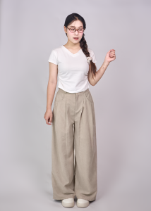 Quần Dài Nữ Woman Basic Ống Rộng Cạp Chun Phối Khuy Lưng Cao Chất Lụa Băng Quần Dài Nữ Nhiều Màu Xếp Ly Bigsize Trẻ Trung Năng Động Phù Hợp Đi Làm Đi Chơi QD24