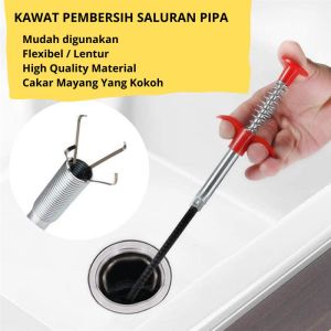 Kawat Pembersih Saluran Toilet / Alat Pembersih Toilet Macet / Alat Pembersih Pembuangan Saluran Air Yang Tersumbat