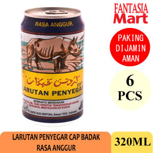 CAP BADAK LARUTAN PENYEGAR KALENG 320 ML PACK ISI 6 PCS RASA ANGGUR FANTASIA DENGAN PAKING AMAN