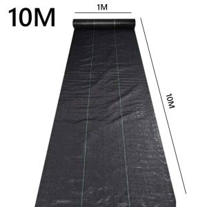 【Local Warehouse】【5/10M】PP Woven Weed Control Fabric for Plant Anti Grass Agricultural Mulch Cloth Greenhouse W-eeding Mat Water Permeable Black Weedproof Weeding Cloth Gardening Cloth Orchard Greenhouse Weeding Cloth Woven Permeable Water and Breathable