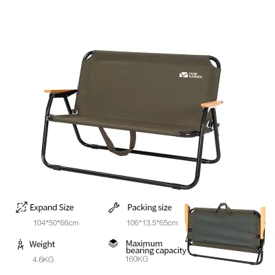 MOBI GARDEN Exquisite Camping Folding Kermit Chair Single/Double Foldable Portable Backrest Picnic Outdoor