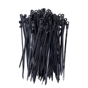 Feelife 100/200PCS Screw Hole Cable Ties Reusable Fixed Nylon Cable Ties Self-locking Cord Ties Straps Fastening Loop Office Organizer