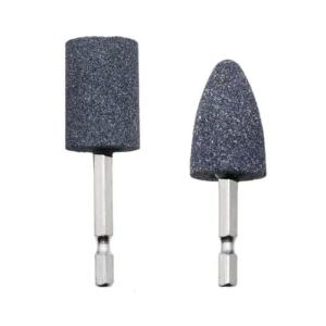 2 cái đá đánh bóng bánh xe Mài lục giác Shank Corundum mài đầu mũi khoan máy công cụ máy nghiền Kim Loại Xoay hình nón