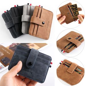 P-CUTE Mens Money Pocket Multi-card position Coin Purse ID Credit Case Card Holder Leather Small Wallet
