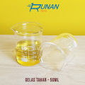 Gelas Takar Kaca 50 ml - Gelas Ukur Beaker Lab Glass Measuring 50ml. 