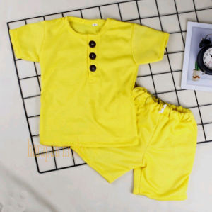 Setelan kaos Anak KIANO motif polos untuk anak perempuan laki-laki/Set anak ARSY Model Terbaru Cewek Cowok  setelan anak libby model cassual
