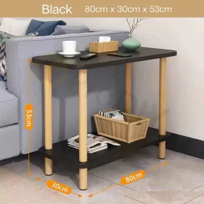 Mini Wooden Side Coffee Table Bedroom Livingroom Sofa Bed Table Simple Modern Nordic Minimalist Furniture Meja Kopi Sisi Murah