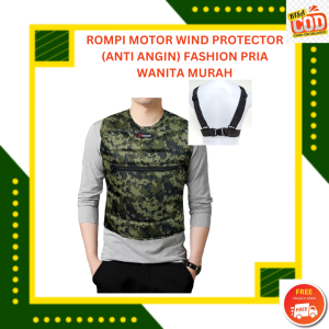 Rompi Motor Keren Pelindung Dada Anti Angin Cocok Untuk Bikers Green