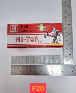 ลูกแม็กขาเดี่ยว ตะปูยิงไม้ HI-TOP ใช้กับปืนลม F30 F50 ลูกแม็กขาเดี่ยว ลวดยิง ตะปูยิง สังกะสี พลาสติก 5000นัด/กล่อง