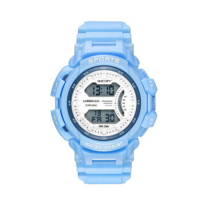 Snoopy นาฬิกาสนูปี้สำหรับเด็กผู้ชายกันน้ำสำหรับนาฬิกากีฬาสำหรับเด็กนักเรียนของเด็กผู้หญิงเรืองแสงได้ Jam Tangan Elektronik นาฬิกาแฟชั่นอเนกประสงค์