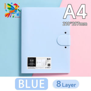 2in1 A4/Long Size Expanding File Folder With Clipboard Folder Organizer 8 Pockets Document Storage