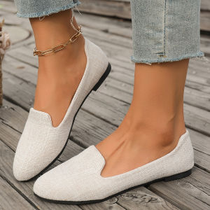 Free Shipping WomenS Elegant Solid Color Round Toe Flat Shoes