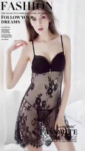 Qmisslin ren mỏng nhẹ Đồ Lót Kiểu babydoll với cốc Áo lót có gọng quần áo ngủ Đầm Ngủ Xuyên Thấu gợi cảm cho nữ Đầm Lót cỡ lỡn M/L/XL màu đỏ rượu vang Đen