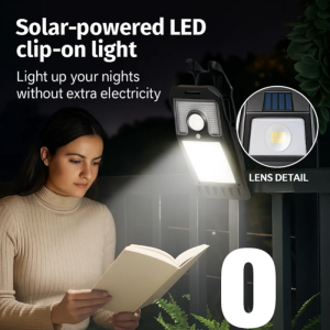 2025 New Solar Outdoor Clip on Light for Balconies Homes and Courtyards Human Body Induction Lighting Street Light智能感应太阳能夹子灯