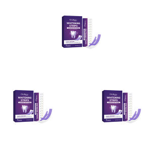 new Purple Teeth Whitening Strips gentle cleaning & brightening freshen oral breath portable design with teeth shade guide card Free Shipping