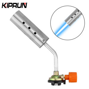 KIPRUN Flamethrower Camping Gas Torch Multipurpose Adjustable FlameGun Gas Blow Welding Torchs Automatic Flamethrower for Picnic Cooking BBQ Soldering Welding Fire Maker