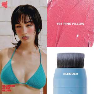 GALA CAMILLE กาล่า บลัชกาล่า GLIMMER GLAM BLUSH บลัชสติ๊ก 2 IN 1 บลัชเนื้อครีมกึ่งบาล์ม เกลี่ยง่าย