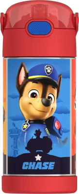 Authentic Thermos Funtainer 12 Ounce Paw Patrol RED or PINK Stainless Steel Vacuum Insulated Straw Kids Water Bottle