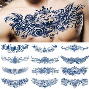 Herbal Juice Tattoo Sticker Flower Chest Semi Permanent Fruit Juice Tatoo for Chest Feet Back Legs Fashion Art Sticker h260819