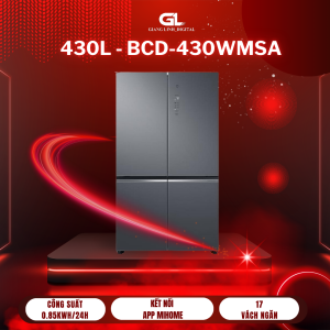 Tủ lạnh 4 cánh 430L – Có ngăn đông mềm ion bạc khử mùi chống bám bẩn