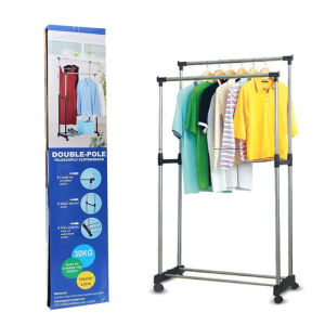 COD Double Pole Telescopic Clothesrack