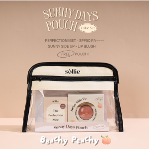Sollie Set - เซ็ทแถมกระเป๋า Sunny Days Pouch Set - สเปรย์กันแดดและลิปบลัช