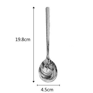 SEA JJT【จัดส่งในท้องถิ่นในประเทศไทย】ช้อนสแตนเลสสตีล ช้อนเกาหลีร้านอาหารอาหารตะวันตกช้อนอาหารหลักช้อนช้อนทานอาหารมากขึ้น