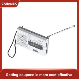 【CANAMEK 】 Portable Mini Radio Handheld AM FM Music Player Speaker Outdoor Stereo Radio with Telescopic Antenna