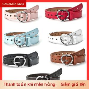 CS Trẻ Em Giả Da Vành Đai Trẻ Em Dễ Thương Đào Tim Khóa Thắt Lưng Cô Gái Vành Đai Thắt Lưng