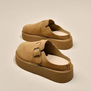 Free Shipping WomenS Spring New Style Slip-On Loafers With Thick Platform Soles And Closed-Toe Design For Outdoor Wear