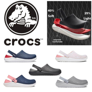 Crocs_fashion non-slip casual classic household slippers men and women beach shoes Dark blue