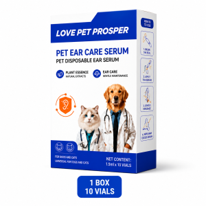 Love Pet Prosper Pet Ear Care Serum Single-Use Vials Gentle Ear Care for Dogs & Cats Plant Essence 10 Vials