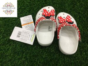 CrocsFanClub – Pb336 - sục Cross Mickey nơ trẻ em sz c7-j3 model noel 2025 siêu nhẹ