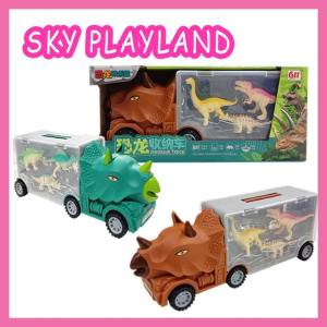 Dinosaur Truck Transport Carrier with 6 dinosaurs PVC Figures Collections Play Vehicles Kids Birthday Gifts Toys (2782)
