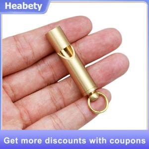【Heabety】 Brass Whistle High Decibel Portable Outdoor Whistle Hiking Camping Life-Saving Whistle Referee Training Whistles Outdoor Gadgets