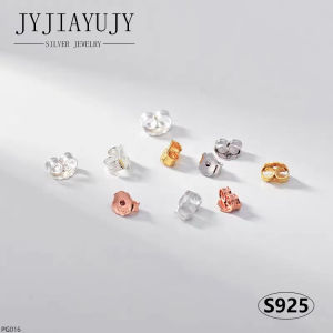 JYJIAYUJY 100% Sterling Silver S925 Accessories Ear Plug Stopper Silver Ear Clip Ear Stud Rest Ear Back Ear Stud Korean Fashion Hypoallergenic Jewelry Gift PG016
