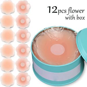 12 pcs nipple silicon pad tape waterproof for women
