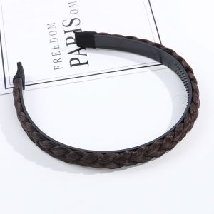 แฟชั่นเกาหลีวิกผมบิด Braids คาดศีรษะด้วยฟันลื่น H Eadbands ความงามผมห่วงสาวผมวง H Eadwear อุปกรณ์ผม