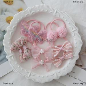[COD] Fresh sky 10Pcs Lot Cute Childrens Hair Decoration Trendy Handmade Elastic Ball Hair Bands Lovely Headwear Hairpins Accessory For Girls