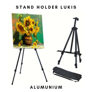 Easel Lukis Stand Lukis Siap Pakai Penyangga Foto Tripod Pameran Event Easel Holder Papan Lukis
