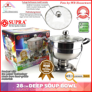 SUPRA Deep Soup Bowl 32cm tutup Hidome / panci Prasmanan Bulat SUPRA food warmer Tutup Hidome