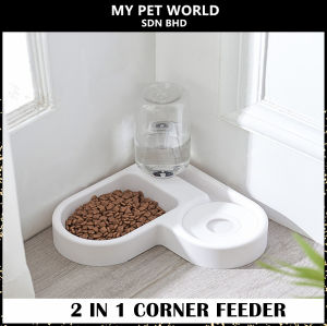 MANI 2 in 1 Corner Pet Feeder / Food Feeder/ Water Feeder