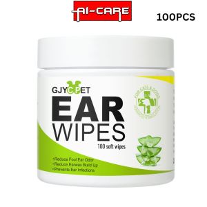 GJYC Pet Ear Clean Wet Wipes Cleanser Remove Bacteria Vet Formulated 100pcs For Cat And Dogs Wet Tissues